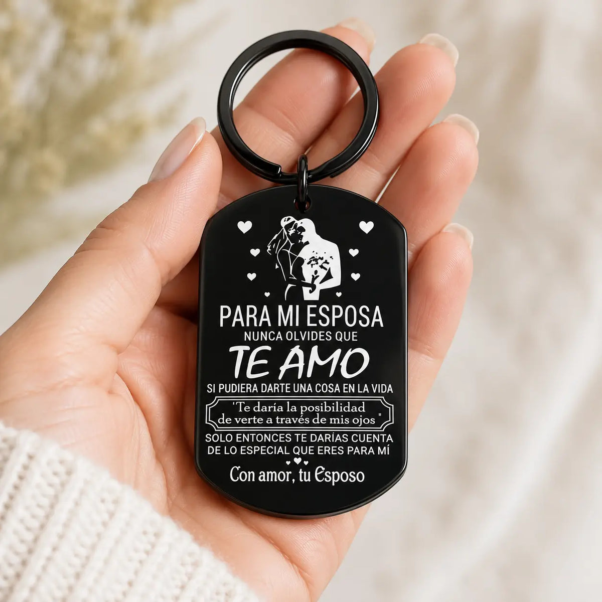 Forever Love Keychain for My Wife - A Romantic Stainless Steel Keepsake Gift from Husband for Anniversaries, Birthdays, and Special Moments