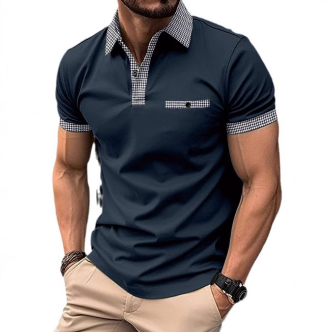 POLO men's checkered sports polo shirt