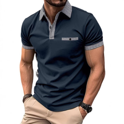 POLO men's checkered sports polo shirt