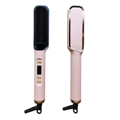 Straight Hair Comb, Lcd, Household Negative Ion Lazy Person Curling Stick, Dual Purpose Hair Salon, Electric Hair Straightener