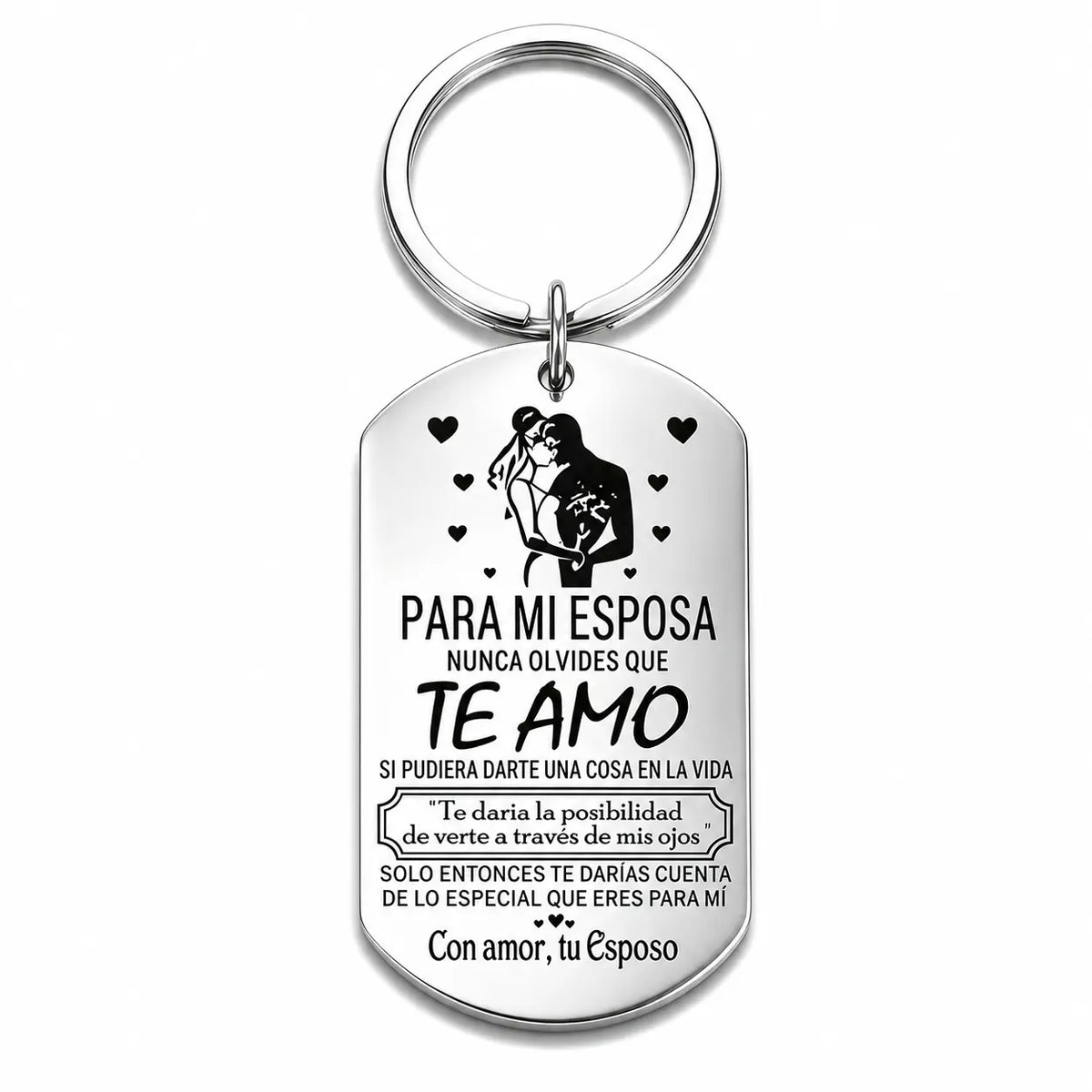 Forever Love Keychain for My Wife - A Romantic Stainless Steel Keepsake Gift from Husband for Anniversaries, Birthdays, and Special Moments