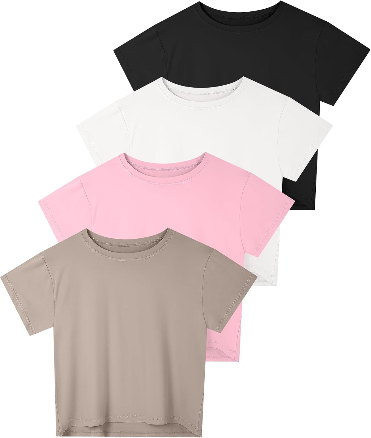 Stay Stylish and Comfortable with Our 4/6 Pack Women's Loose Fit Crop Tops for Athletic Workouts