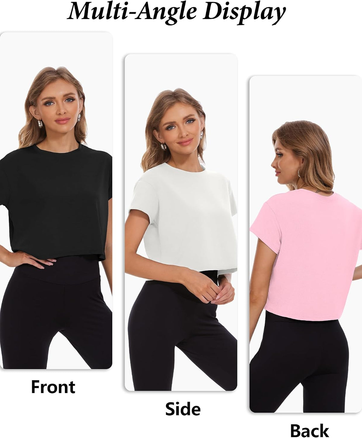 Stay Stylish and Comfortable with Our 4/6 Pack Women's Loose Fit Crop Tops for Athletic Workouts