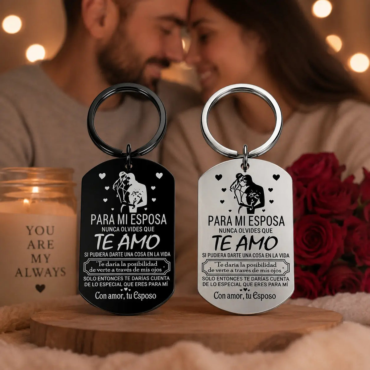 Forever Love Keychain for My Wife - A Romantic Stainless Steel Keepsake Gift from Husband for Anniversaries, Birthdays, and Special Moments