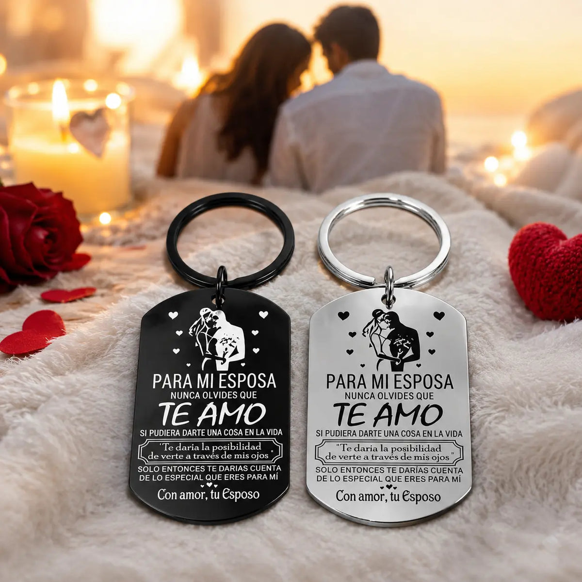 Forever Love Keychain for My Wife - A Romantic Stainless Steel Keepsake Gift from Husband for Anniversaries, Birthdays, and Special Moments