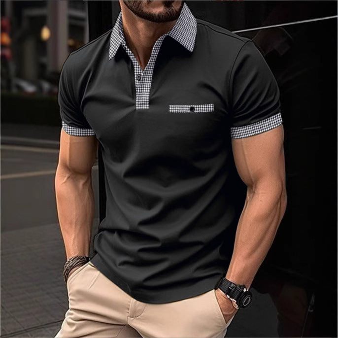 POLO men's checkered sports polo shirt