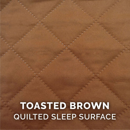 Luxurious Jumbo Quilted Sofa Pet Bed for Dogs & Cats - Cozy Toasted Brown Comfort