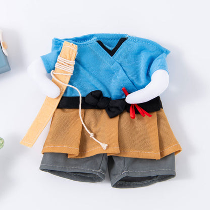 Pet clothes are funny take a knife transform into a pet dog Halloween pet