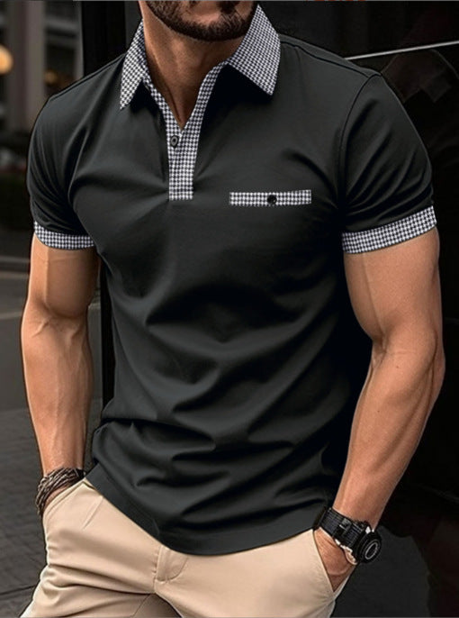 POLO men's checkered sports polo shirt