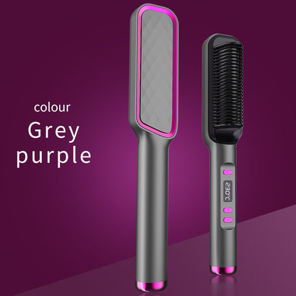 Straight Hair Comb, Lcd, Household Negative Ion Lazy Person Curling Stick, Dual Purpose Hair Salon, Electric Hair Straightener