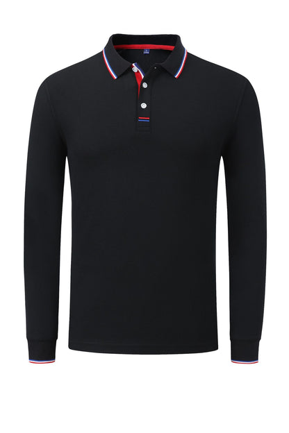 Autumn And Winter Copper Ammonia Cotton Long Sleeve Polo Group Work Clothes Golf Clothing