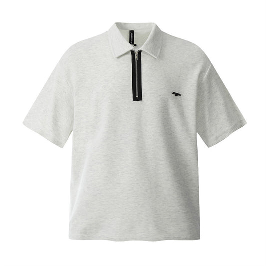 Color Block Zipper Short Sleeve Polo Shirt Golf Clothing Men's Summer Casual Sports Wear Breathable Polo Shirt Top
