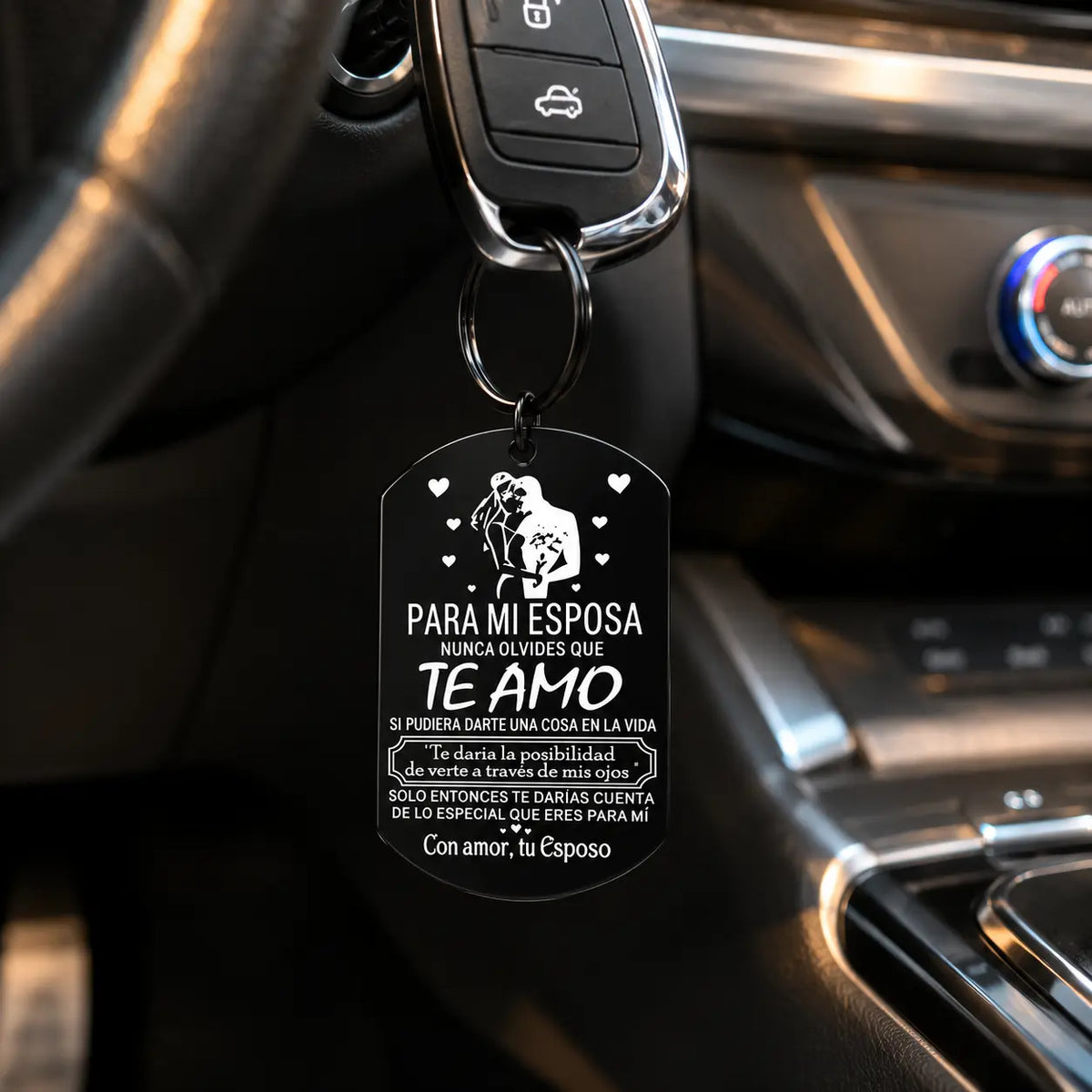 Forever Love Keychain for My Wife - A Romantic Stainless Steel Keepsake Gift from Husband for Anniversaries, Birthdays, and Special Moments