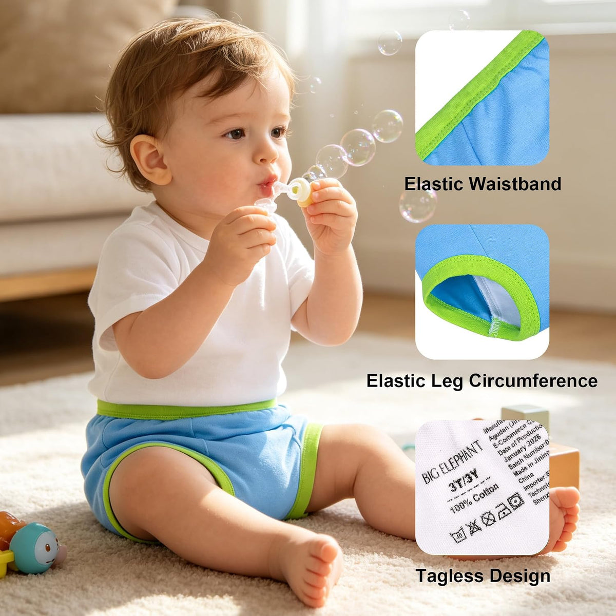 Toddler Potty Training Underwear, Cotton Training Pants